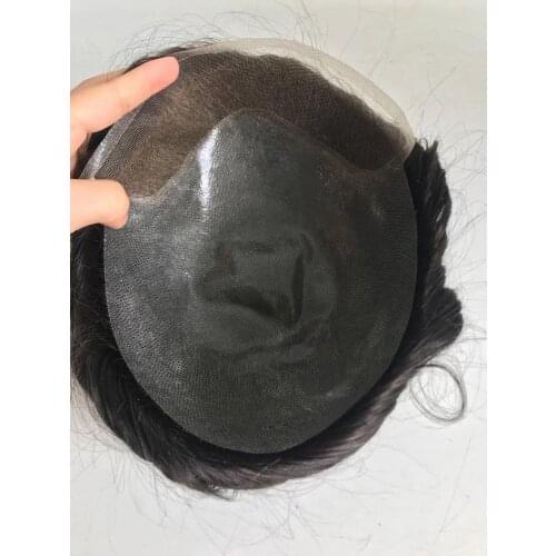 Tsingtaowigs , FRONT LACE men toupee ,hair system , BIo model swiss lace front men hair wig in stock