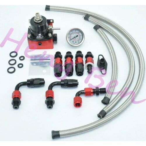 HB Universal fpr AN6 Fitting EFI fuel pressure regulator For 7MGTE MKIII with hose line.Fittings.Gauge