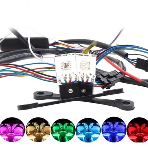Universal 2Pcs LED Devil Eyes Bluetooth RGB Colorful App Control Demon Eye For Headlight Projector Lens Retrofit Car Styling