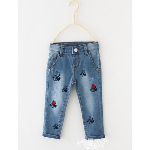 Spring baby clothing Minnie baby boys girls jeans Pants kids casual pants Toddler newborn Elastic Pants 6-36 Month bebe