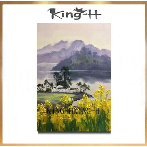 Impression landscape oil painting on the canvas quality hand-painted rape bucolic high quality decorative home and hotel lobby