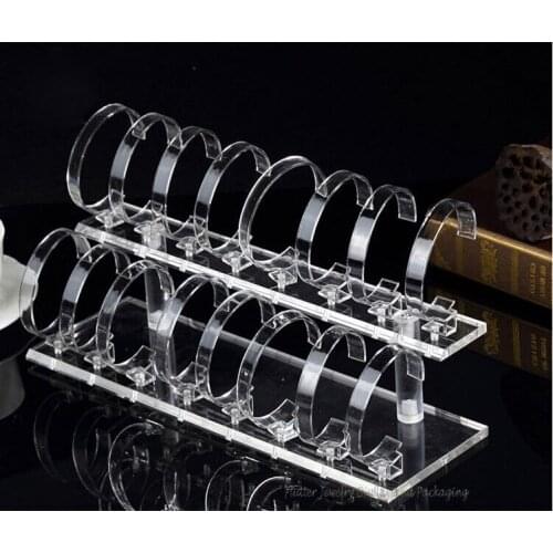 High Quality 2-Layer Acrylic Watch Display Stand Watch Showing Rack 16-Watch Holder Jewelry Showcase Bracelet Shelf