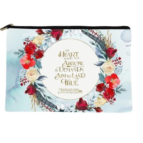 Women Six of Crows Quote Printed Make up bag Fashion Women Cosmetics Organizer Bag for Travel Colorful Storage Bag for Lady Bag