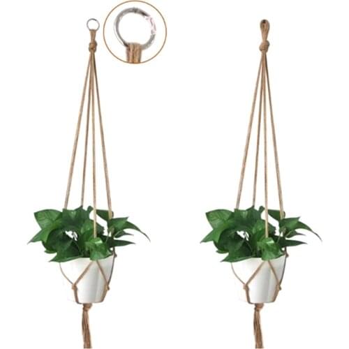1Pcs Handmade Plant Pot Hanger Basket Macrame Flowerpot Plant Hanging Rope Holder Home Garden Decoration