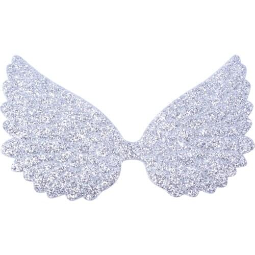 10PCS Laser Gradient Color Sequins 3D Angel Butterfly Wings DIY Sew Bow-knot Clip Jewelry Accessories Night Light,10Yc18726