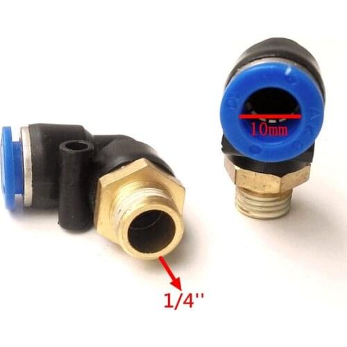 10pcs/lot Pneumatic Fittings L type10mm-1/4" Pipe Fitting PL10-2