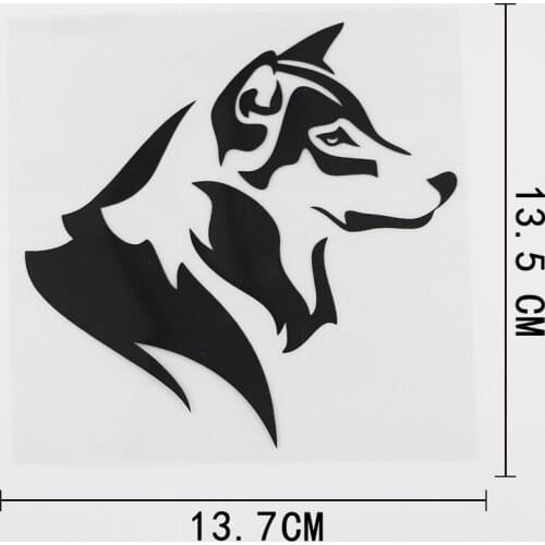 13.7CMX13.5CM Dog Animal Friend Feet Wool Ears Decal Vinyl Car Sticker Black/Silver 8A-0573