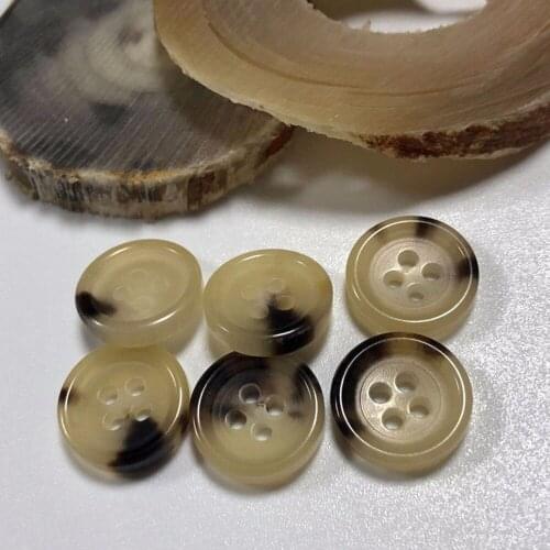 2Pcs Natural Buttons Sewing Craft DIY Woollen Windbreaker Coat Buttons Natural Color Buttons 44L 28 MM Round Clothing Buttons