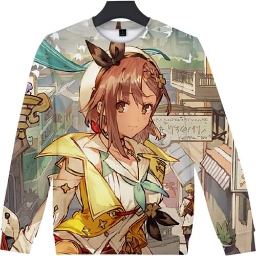 2020 Atelier Ryza 2 3D Hip Pop O-neck Sweatshirt Harajuku Cute Outwear High Quality Pullover Men/Women Autumn Winter Printed