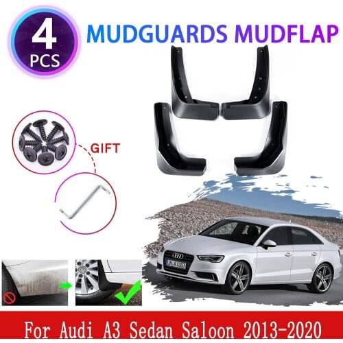 4x for Audi A3 Sedan Saloon 2013~2020 Mudguards Mudflaps Fender Mud Flap Splash Mud Guards Protect Wheel Anti-Soil Accessories