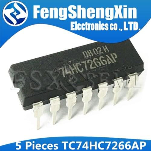 5pcs 74HC7266 DIP14 SN74HC7266N DIP-14 TC74HC7266AP DIP 74HC7266N MM74HC7266N MC74HC7266N QUADRUPLE 2 INPUT EXCLUSIVE MOR GATES