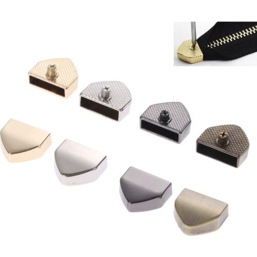 5 Pcs Zinc Alloy Metal Zipper Decoration End Clip Screws for DIY Handmade Handbag Clasp Strap Tail Furniture Hardware 4 Colors
