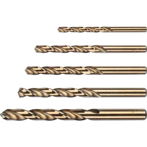 5 Pieces HSS Drill Bit 1mm 2mm 3mm 4mm 5mm HSS CO M35 Cobalt Twist Drill Bits For Metal Steel Iron Aluminum Tool steel