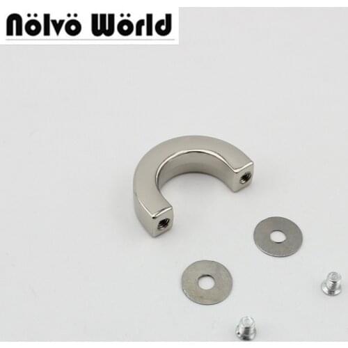 50pcs 10pcs Inner wide 15mm Square edge u ring bags metal hanger alloy for handbags fashion connector accessory DIY