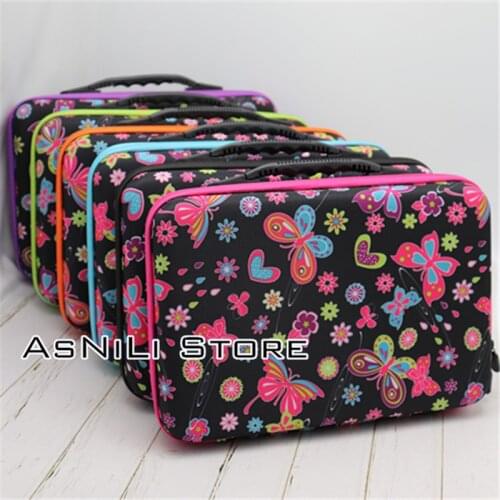 60 bottles of diamond painting accessory container storage bag box butterfly suitcase diamond embroidery tool without bottle