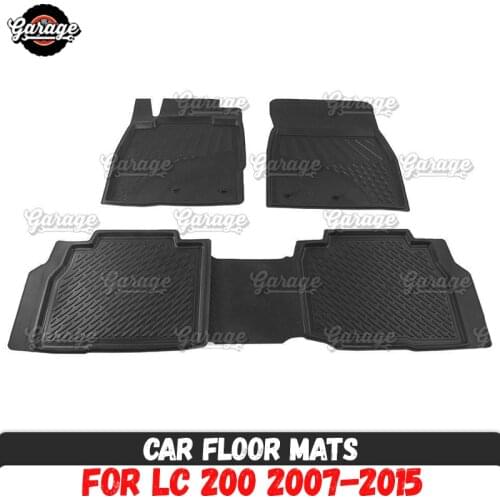 Car floor mats case for Toyota LC 200 2007-2015 rubber 1 set / 4 pcs or 2 pcs accessories protect of carpet car styling