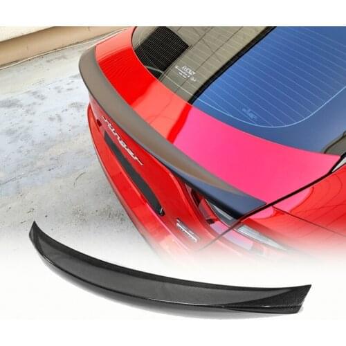 For Kia Stinger auto parts carbon fiber Type G Spoiler Tail Wing Decoration Rear Trunk boot Lip
