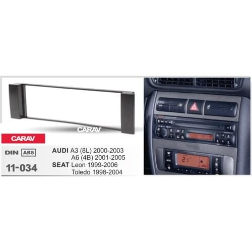 CARAV 11-034 Top Quality Radio Fascia for SEAT Toledo Leon AUDI A3 (8L)Stereo Fascia Dash CD Trim Installation Kit