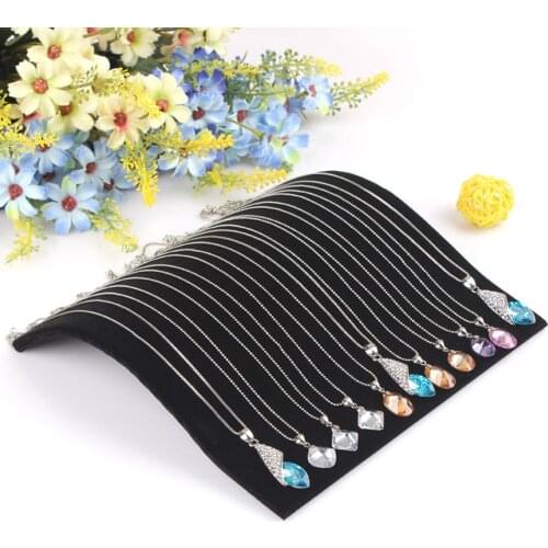 Black Velvet Arc shape Necklace Bracelet Jewelry Display Stand Holder