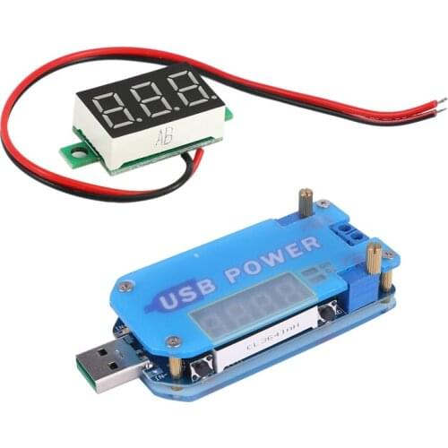 Digital DC 3-30V Car Voltmeter with Dc-Dc Cc Cv USB 5V to 3.3V 9V 12V 24V 30V Step Up / Down Power Supply Module
