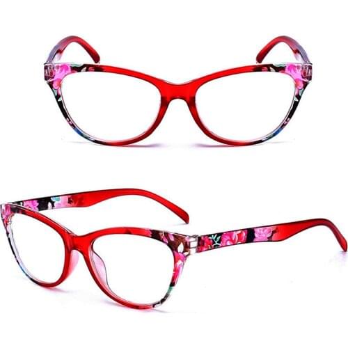 CLARA VIDA 2paires!!! cats eyes ultralight frame for women resin spring legs reading glasses +1.0 +1.5 +2.0 To +4.0