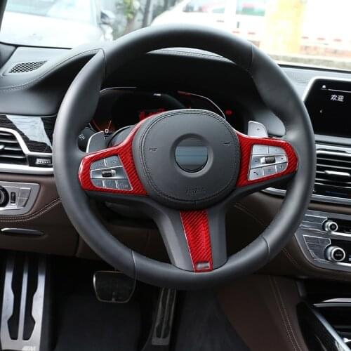 For BMW 3 4 5 7 8 series 6series GT G20 G30 G22 G11 G14 Z4 G29 real Carbon Fiber Steering Wheel Decoration Frame Car Accessories
