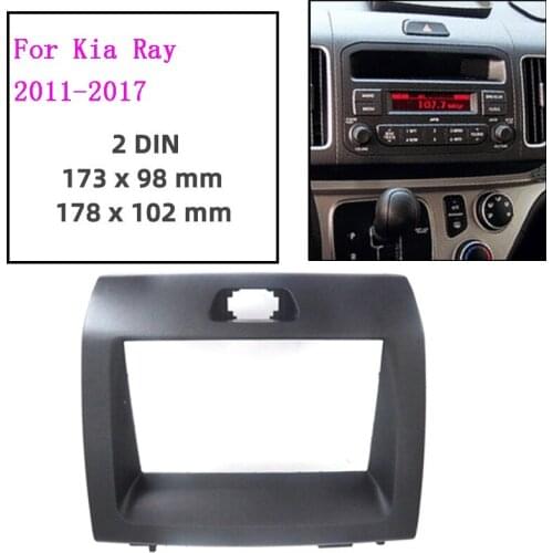 Double Din Car Radio Fascia for KIA RAY 2011-2017 Dash Mount Panel Plate Frame