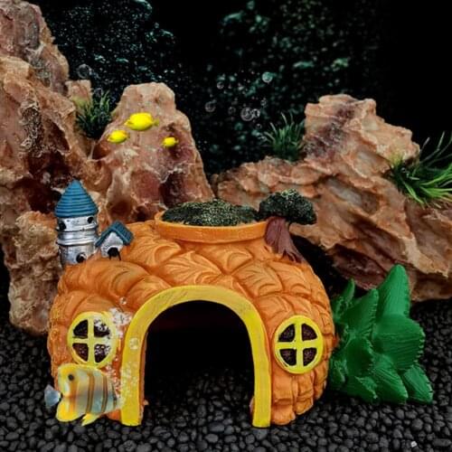 Eco-friendly Practical Shelter Room Aquarium Decoration Fadeless Aquarium Ornament High Simulation for Fish