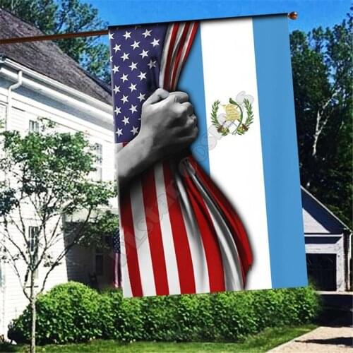Guatemala America Flag 3D Full Printing Garden Flags Hanging House Decoration