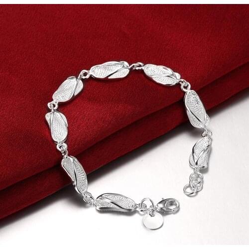Hot sale fashion 925 sterling silver Bracelet for woman fine slippers chain Wedding party Gifts Street all-match jewelry