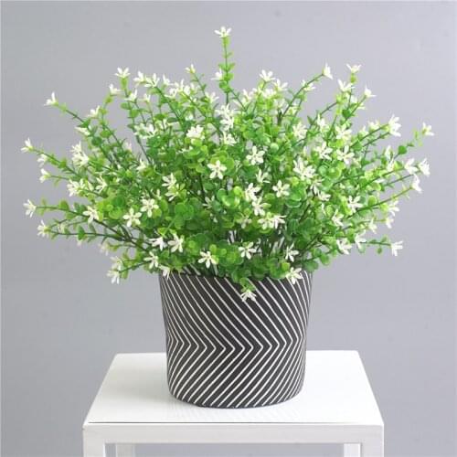 Simulation Eucalyptus Plant Artificial Grass Potted Plant Decoration Green Plant Bonsai Living Room Interior Decoration Floret