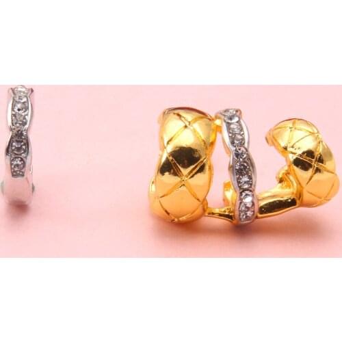 Itenice Asymmetrical Gold Hit Color Ear Bone Clip Earmuffs Earrings Ladies Bohemian Fashion Pattern Jewelry