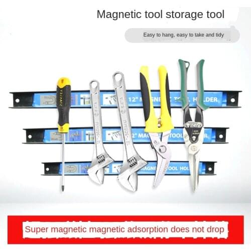 Magnetic Tool Holder 8" 12" 18" 24" Rack Super Strong Metal Magnet Storage Tool Hardware Accessories for Garage / Kitchenware