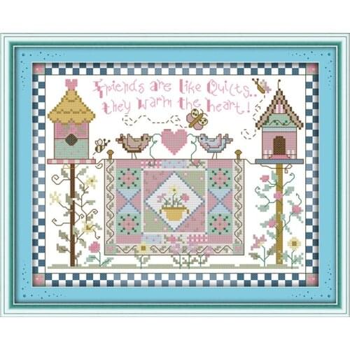 The love of the neighborhood cross stitch kit aida 18ct 14ct 11ct cloth counted printed canvas set stitches embroidery handmade