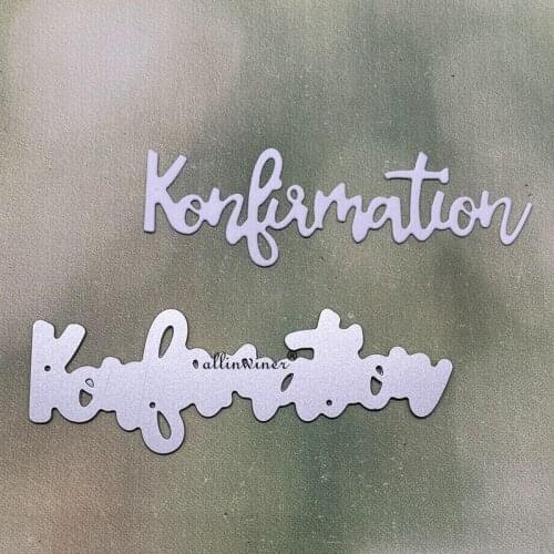 New Konfirmation letters DIY Craft Metal Cutting Die Scrapbook Embossed Paper Card Album Craft Template Stencil Dies