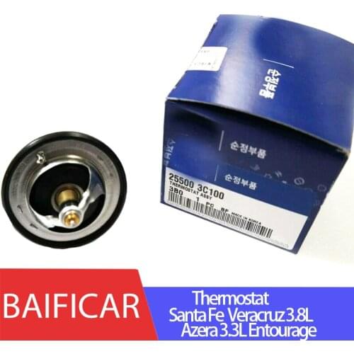 Baificar Brand New Genuine Water Temperature Thermostat 255003C100 For 2007-2009 HYUNDAI Santa Fe 3.3L Veracruz Azera Entourage
