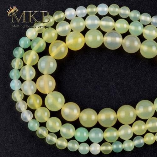 Wholesale Natural Prehnites Agates Round Loose Beads For Jewelry Making 6/8/10/12mm Spacer Beads DIY Bracelet Jewellery 15inches