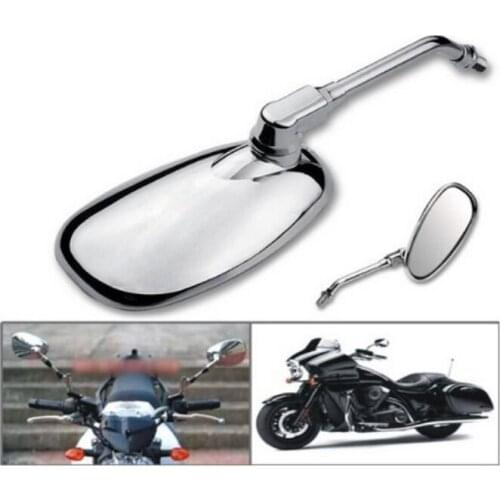 Pair of 10MM Motorcycle Chrome Side Rear View Mirrors For YAMAHA XJR XV XVS V-MAX FZ6N FZ1N