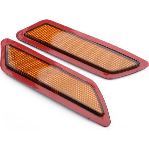 Pair Front Side Bumper Marker Reflector Light Lamp Fit for BMW 3-Series F30 2013 2014 2015 Yellow Lens 63147274521 63147274522