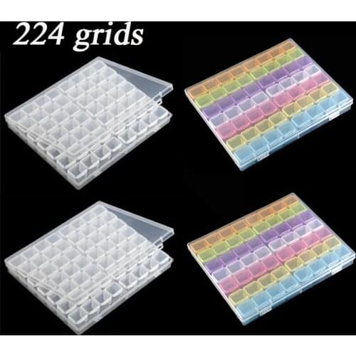 Plastic Container Storage Box Diamond Painting Accessories with Bottles Diamant Painting Box Holder jewelry rectangle Box Case