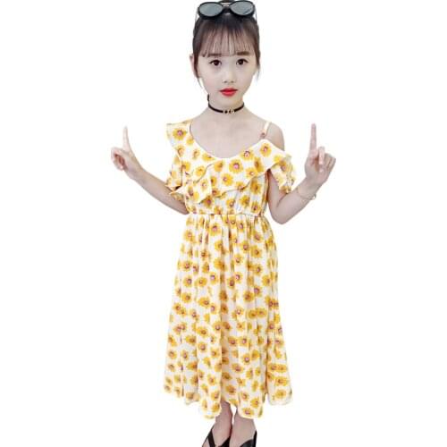Girls Dress Floral Dress Girls Summer Dress For Kids Casual Style Costumes For Girls 6 8 10 12 14