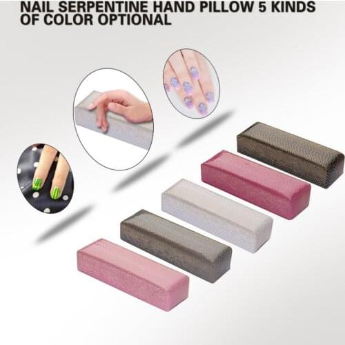 ELECOOL Nail Polish Holder Hand Pillow Manicure Soft PU Leather Sponge Arm Rest Cushion Design Nail Art Accessories 5 Colors