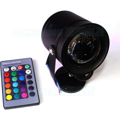 4pcs/lot black cover underwater led light rgb 85-265V 10W rgb pool light convex lens underwater led lamp with 24 keys controller