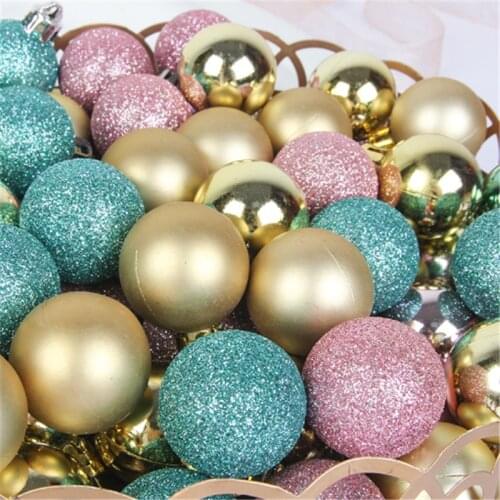 Christmas Decoration 36pcs 3cm Colorful Shiny Christmas Balls Christmas Tree Decoration Pendant 2022 Navidad Merry Christmas