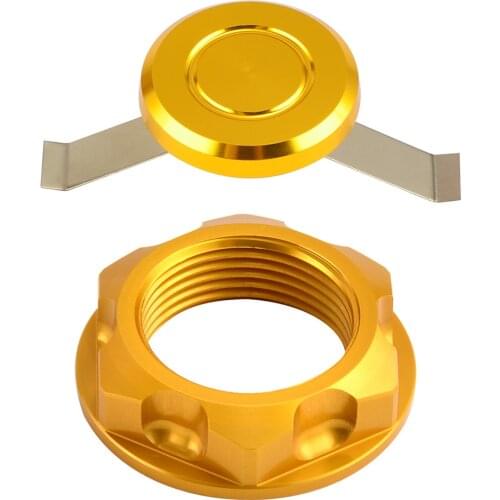 Steering Stem Nut and Cap Cover for Suzuki RMZ250 DJEBEL250XC RMX250 RMX250S DRZ400S DRZ400E DRZ400SM V-STROM 650 XT 1000 2017