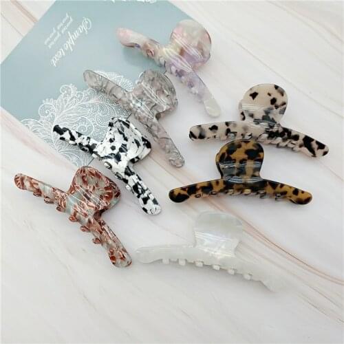 New Arrival Leopard Hair Claws Hair Grips Vintage Flower Leopard Print Dot Acrylic Plastic Hair Claws Clips Headdress Wholesale