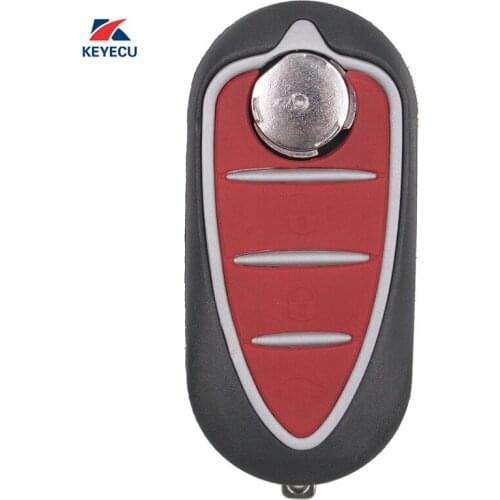 KEYECU Replacement Flip Remote Key Shell Case Fob 3 Button for Alfa Romeo Mito Giulietta GTO 159