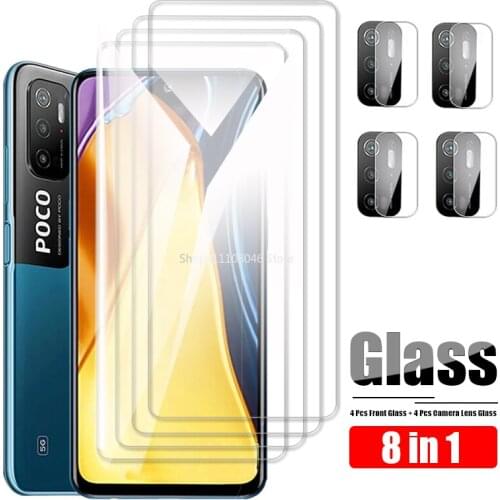 Protective Glass For Xiaomi Mi Poco X3 NFC M3 Pro Screen Protector Tempered Glass On Xaomi Poco F3 X 3 PocoF3 Camera Lens Film