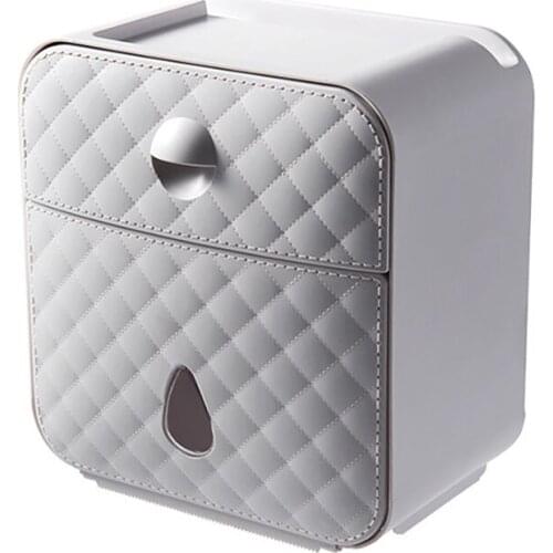 1pcs Plastic Waterproof Toilet Paper Holder Wall Mounted toilet paper box Toilet Paper Storage Box for Home Hotel bathroom