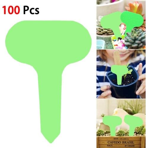 100PCS T type label waterproof record plate Nursery Premium Label Plastic Plant Garden Plant Signs Card Planter Vegetable Label